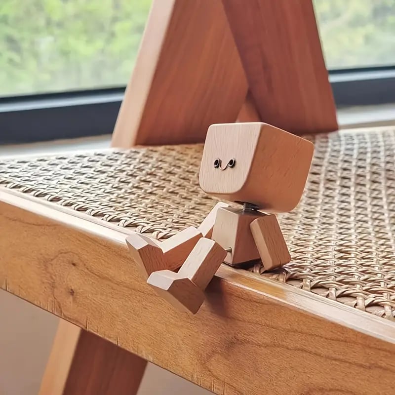 🔥Last Day Discount 49% Off🔥Charming Little Wooden Figure That Sways with 12PCS Magnetic Expressions