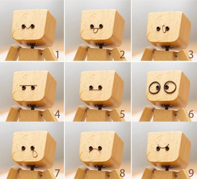 🔥Last Day Discount 49% Off🔥Charming Little Wooden Figure That Sways with 12PCS Magnetic Expressions