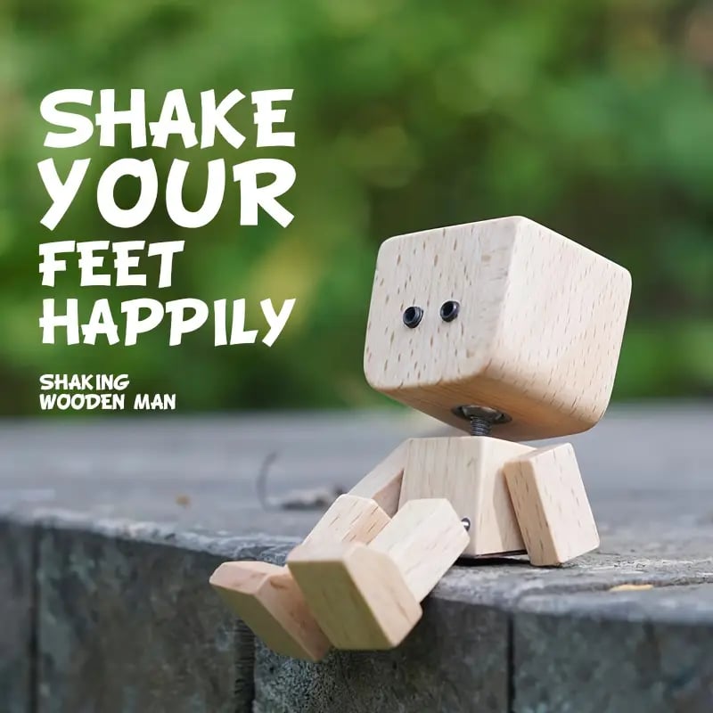 🔥Last Day Discount 49% Off🔥Charming Little Wooden Figure That Sways with 12PCS Magnetic Expressions