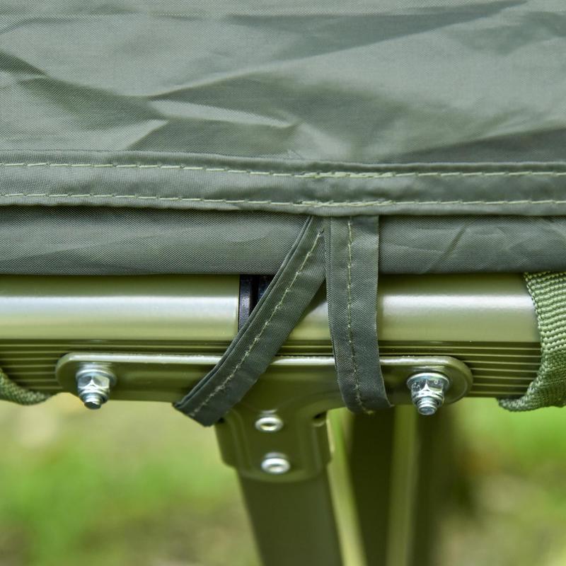1/2 Person Foldable Camping Cot with Tent, Bedspread and Thick Air Mattress, 4-In-1 Elevated Camping Bed Tent for Outdoor Hiking, Picnic, Travel